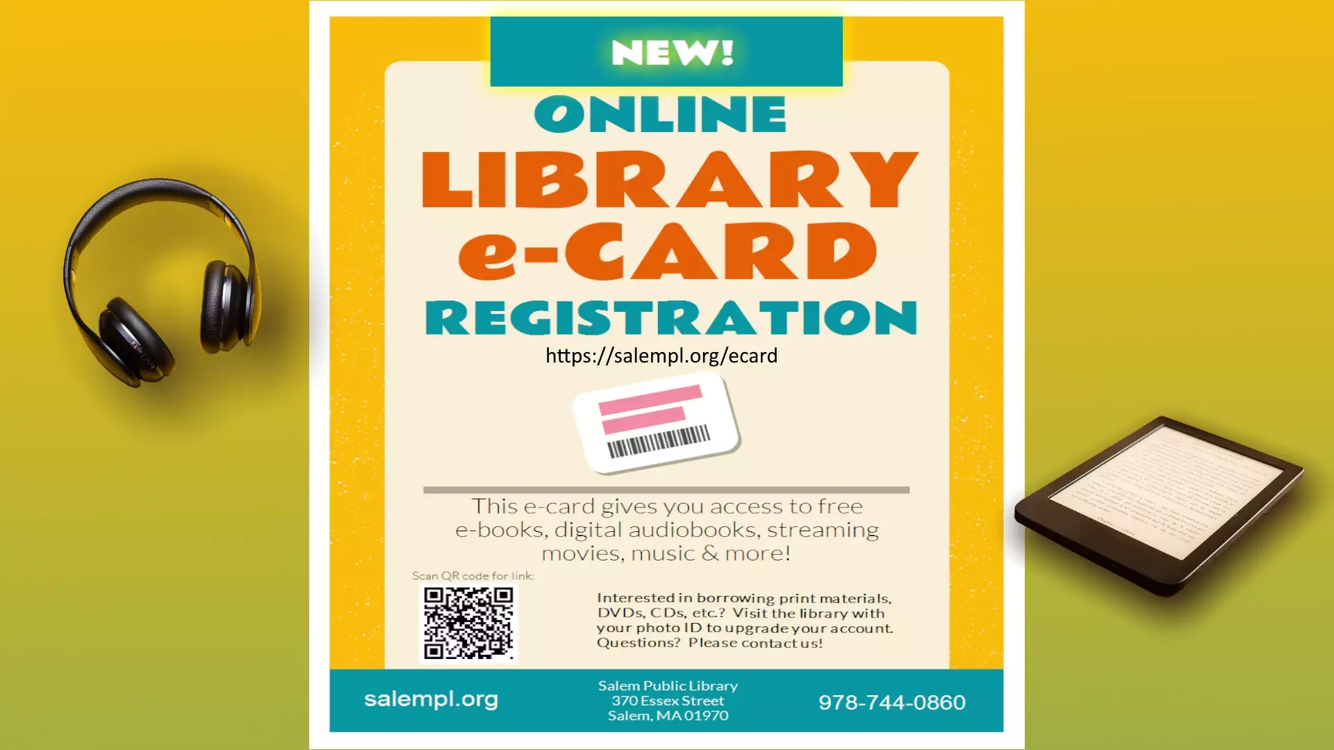 Salem Public Library E-Card slide image