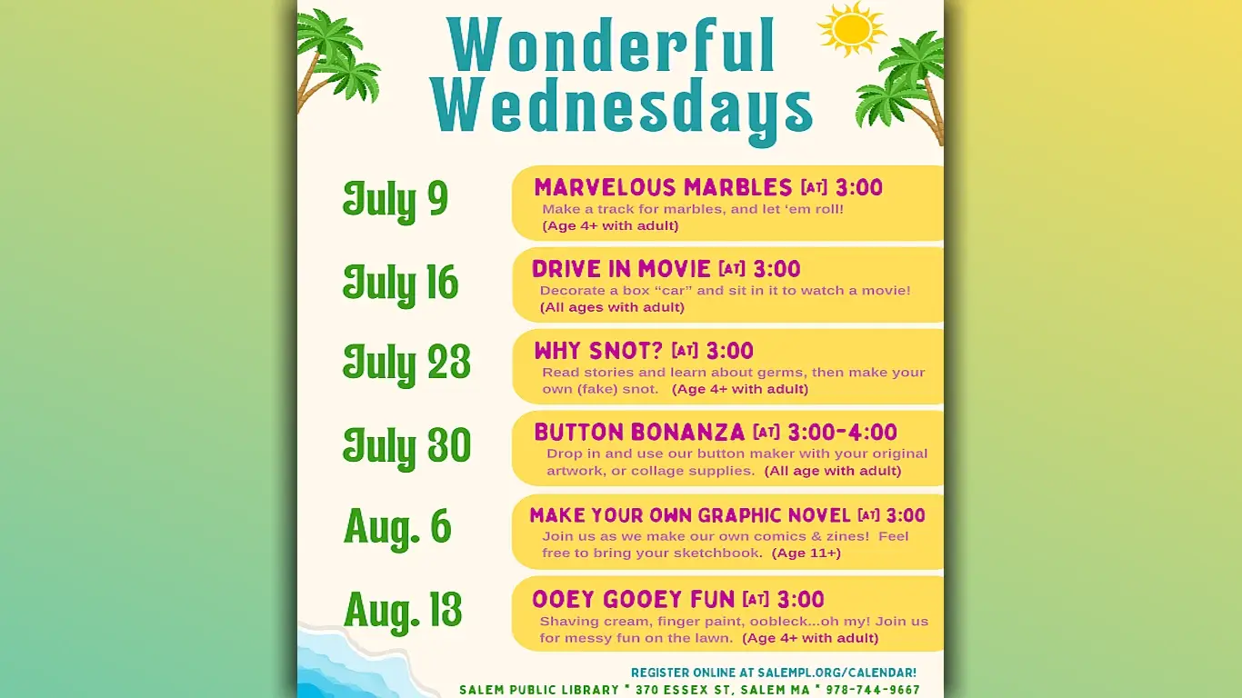 Wonderful Wednesdays slide image