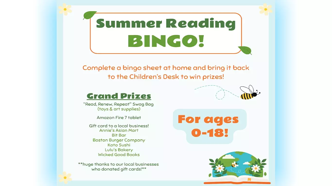 2024 Summer Reading Bingo slide image