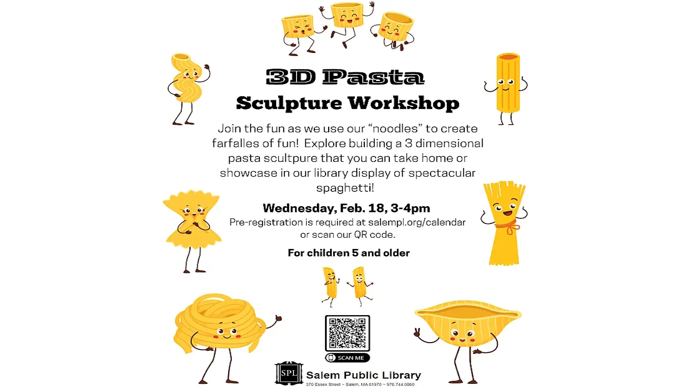 3D Pasta Sculpture Workshop slide image