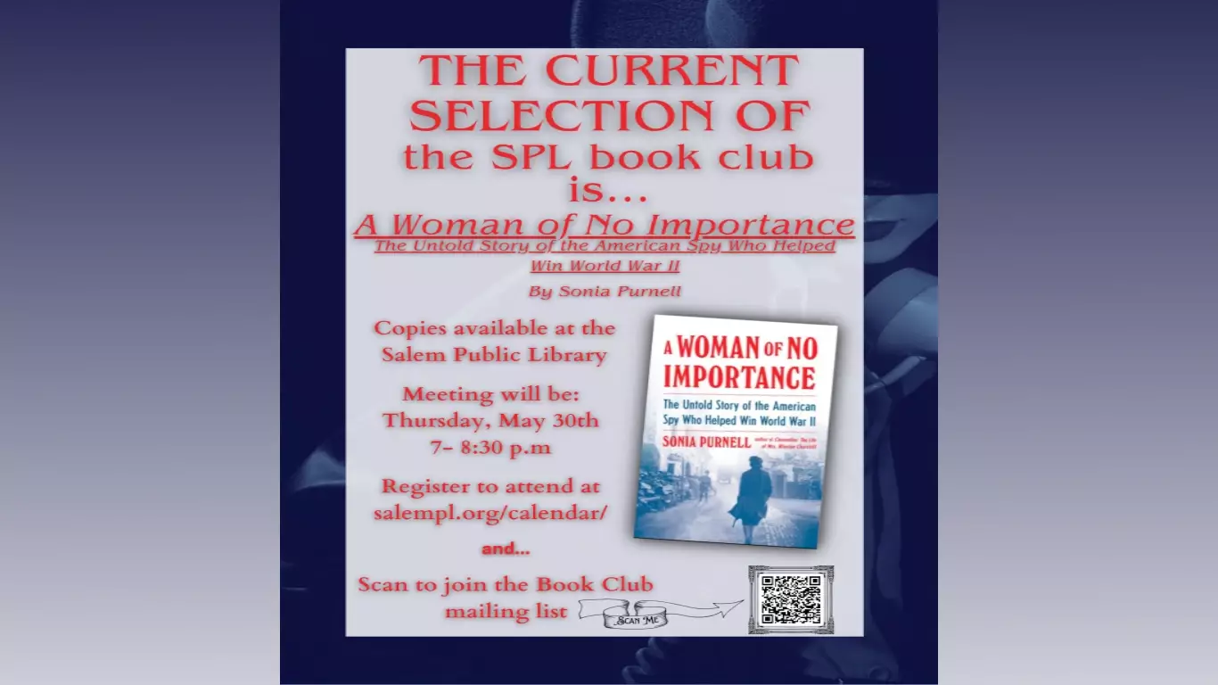 Adult Book Club Woman of No Importance slide image