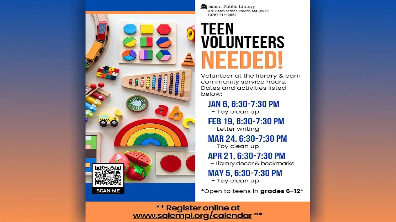Teen Volunteers Needed slide image